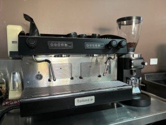The espresso machine used in CitiSkills hospitality training